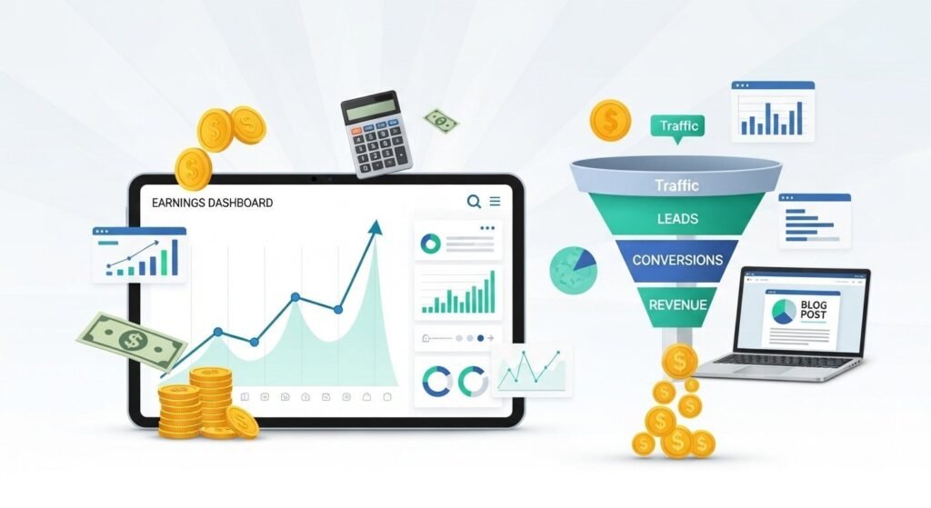 AI writing tools increasing blogging ROI through faster content monetization